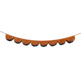 Orange & Black Tinsel Scalloped Garland