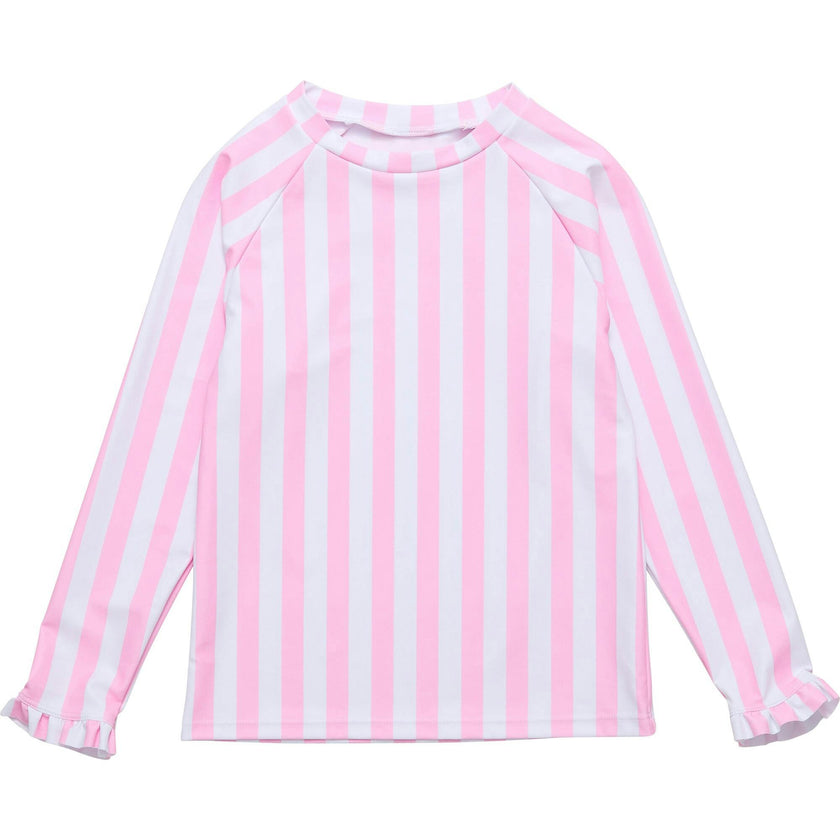 Pink Stripe LS Rash Top