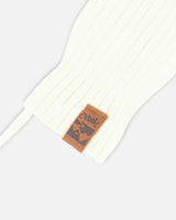 Baby Knit Mittens With Cord