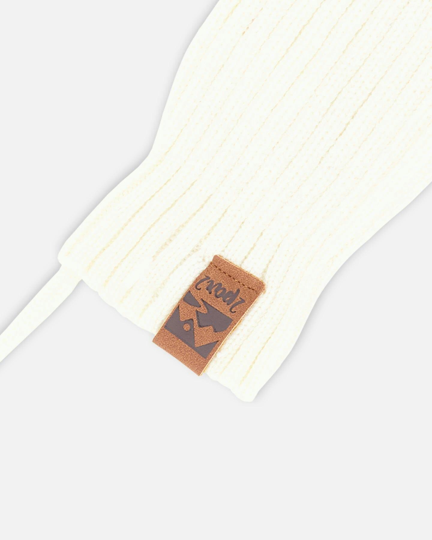 Baby Knit Mittens With Cord