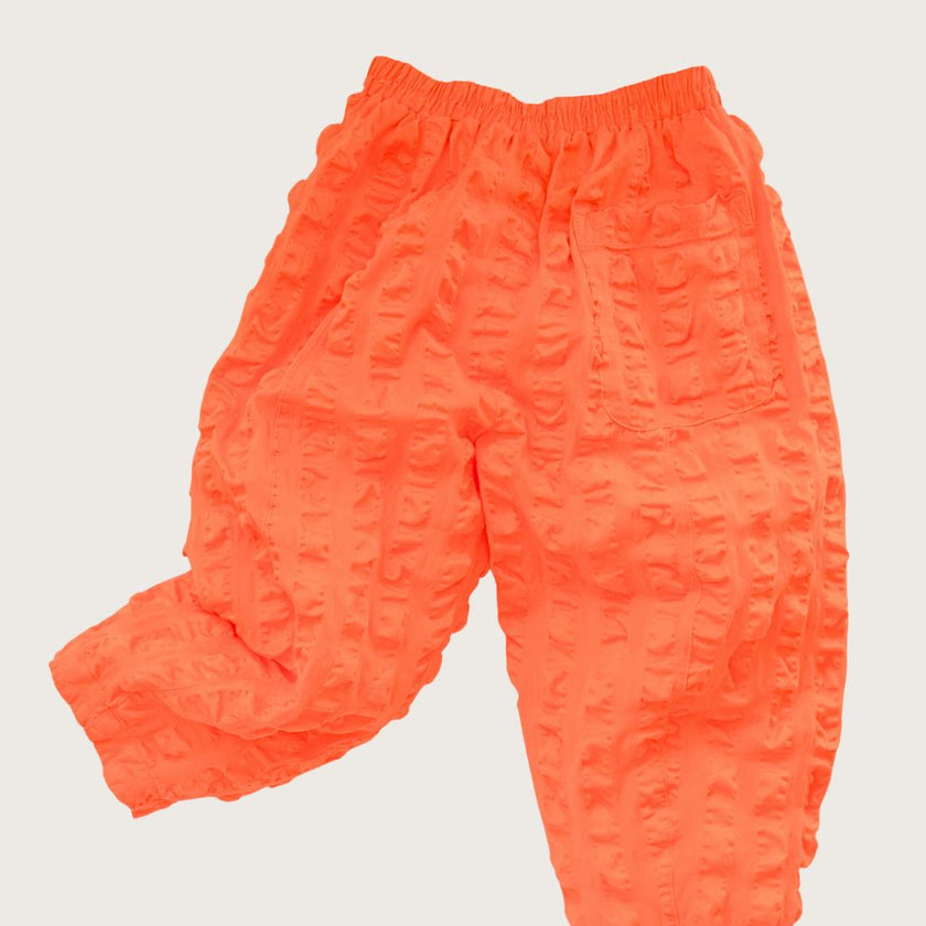 Manu Orange Giant Seersucker Trousers