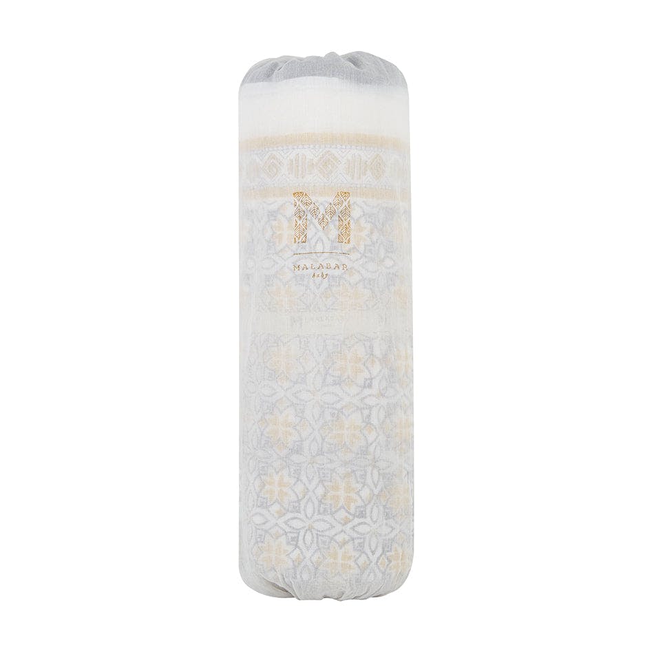 Block-Printed Cotton Crib Quilt