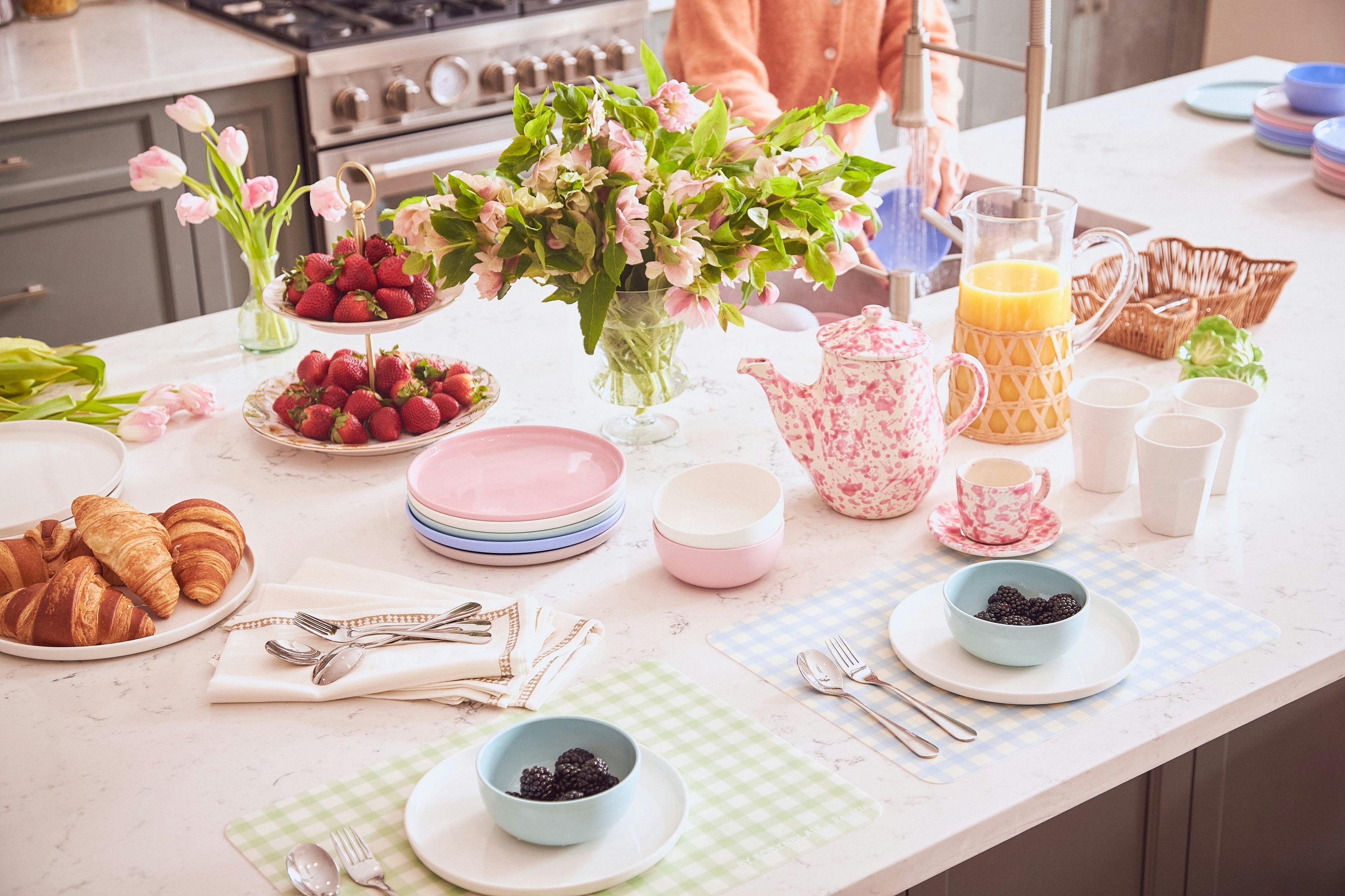 2 Placemats | Green Gingham |  by robynblair x Recette