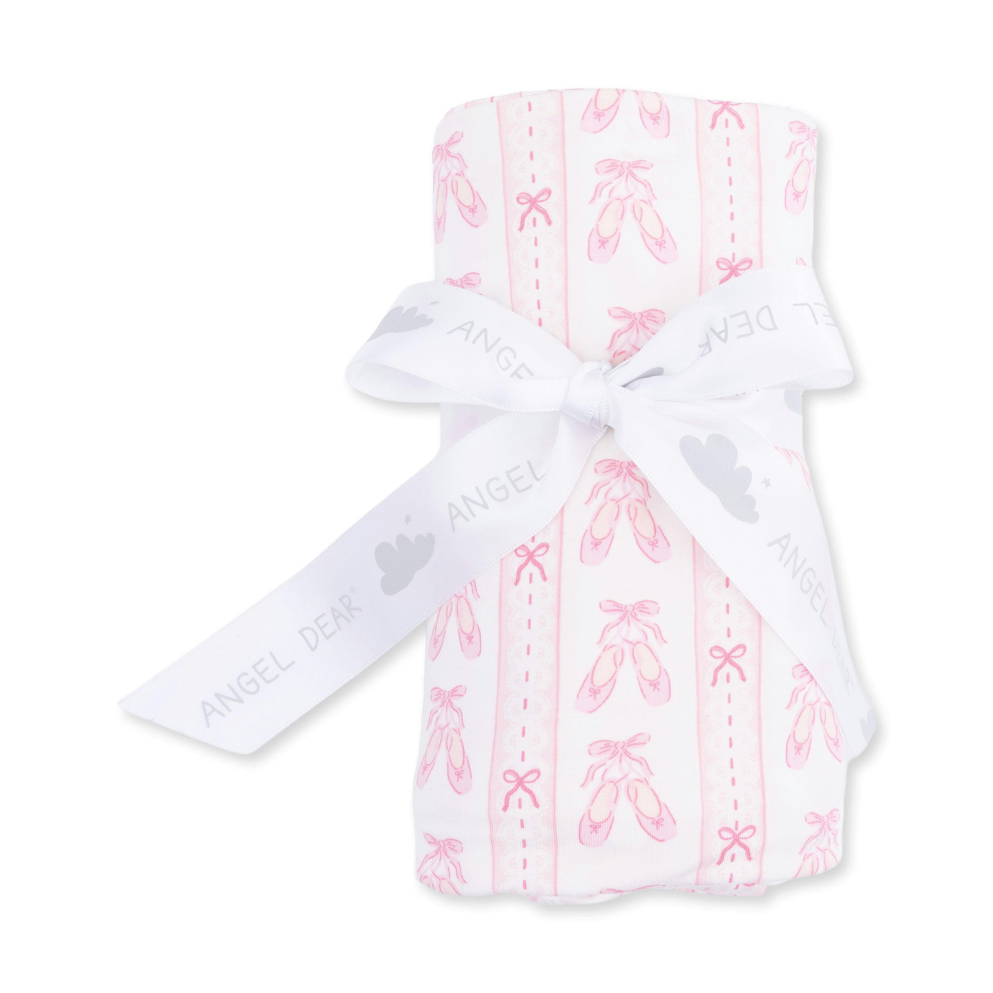 Ballet Shoes Ribbon Stripe - Swaddle Blanket