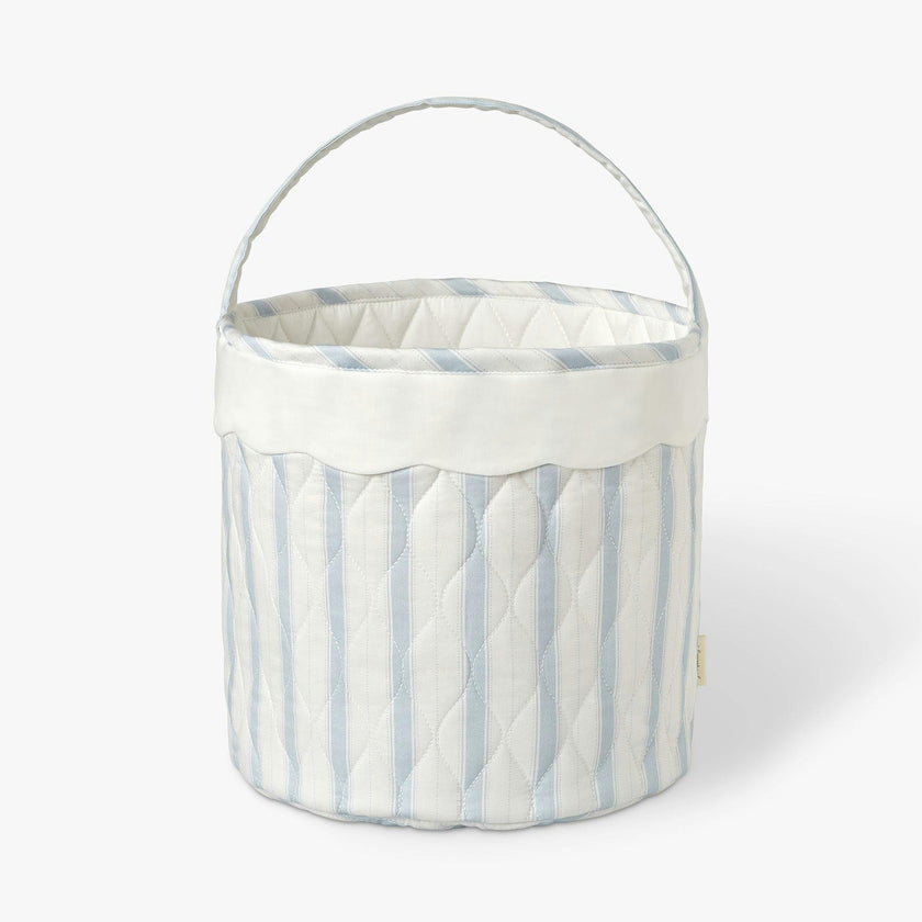 Quilted Storage Basket - Seaside Stripe