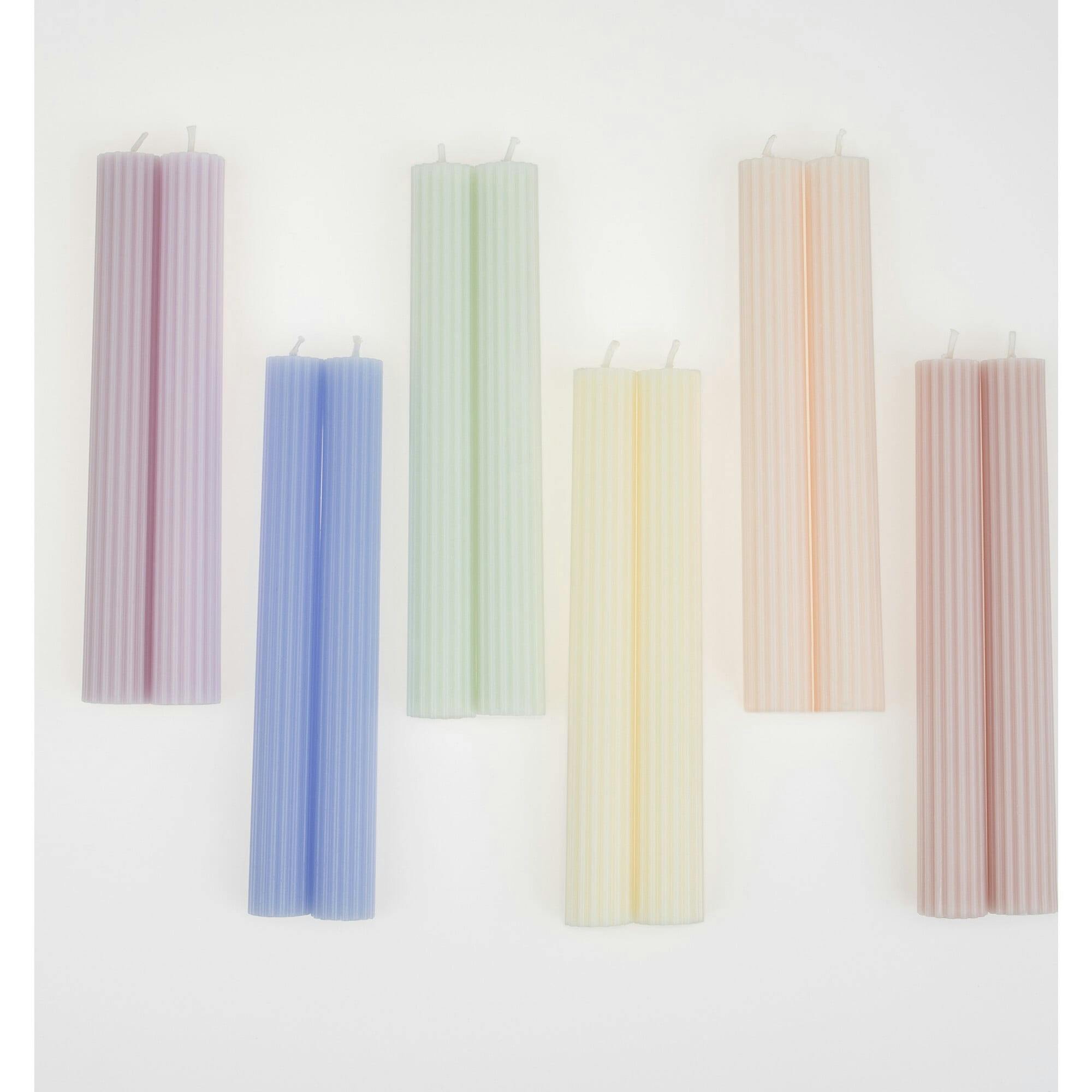 Pastel Table Candles