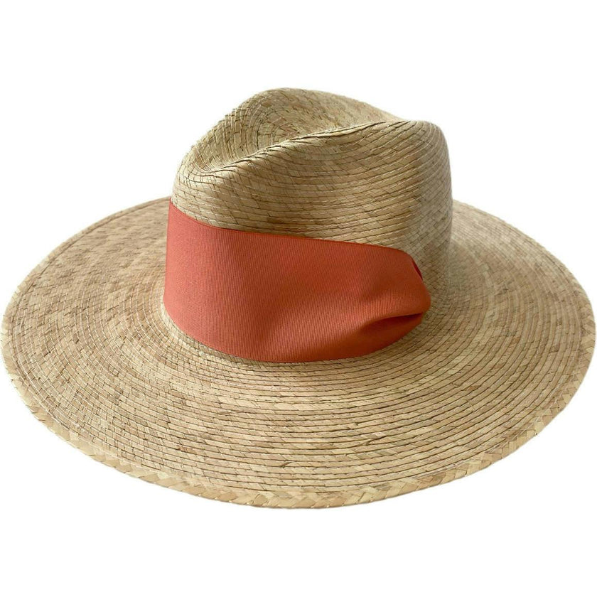 Zinnia Sun Hat - Wide & Short Red Grosgrain Ribbon
