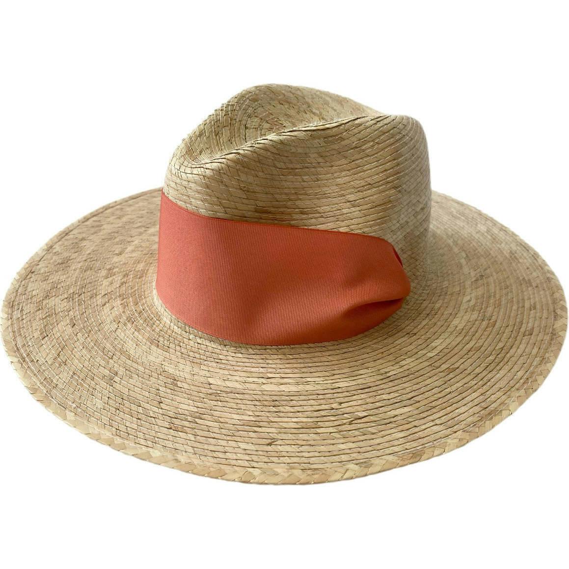 Zinnia Sun Hat - Wide & Short Red Grosgrain Ribbon
