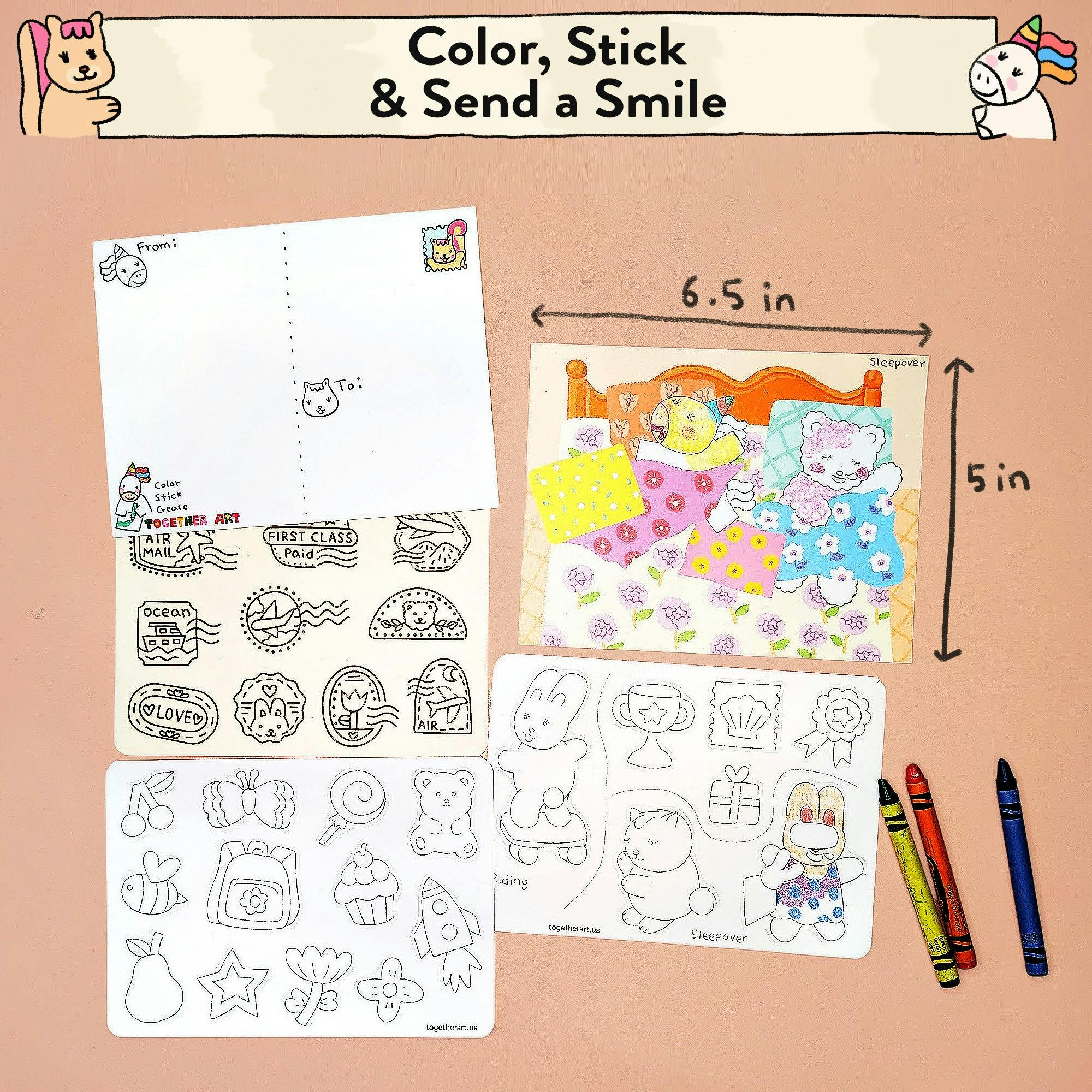 To My Friends Postcard Art Kit
