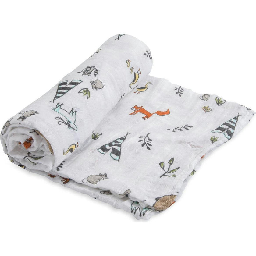 Cotton Muslin Swaddle Blanket - Forest Friends
