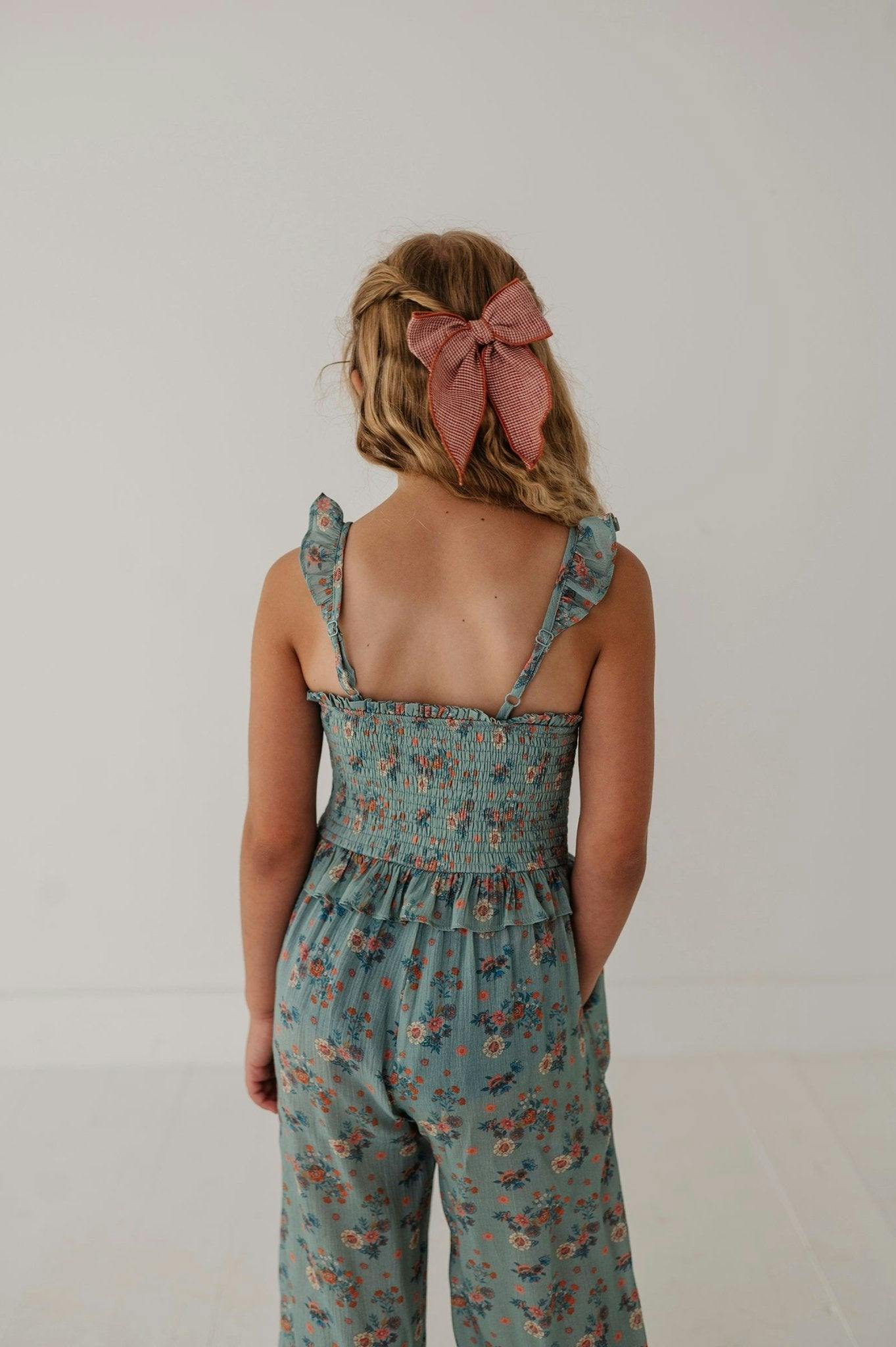 Tank Smocked Jumpsuit Evelyn Vine Floral