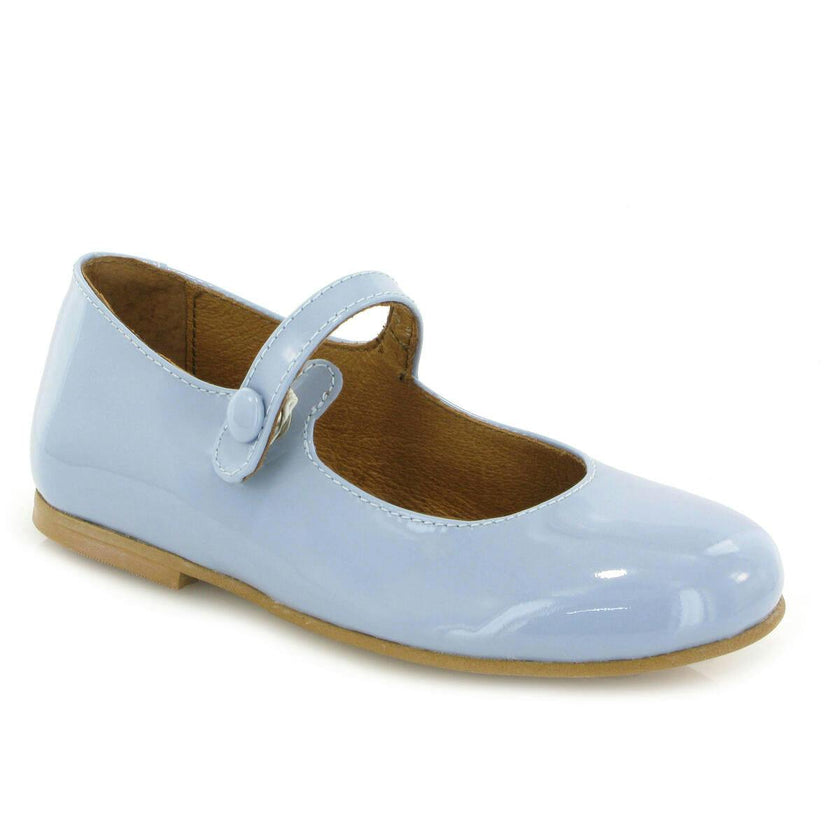 Patent Leather Mary Jane Ballerina, Sky Blue