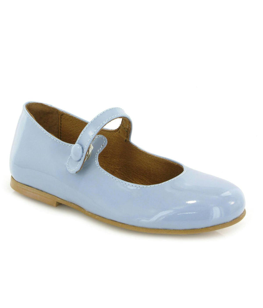 Patent Leather Mary Jane Ballerina, Sky Blue
