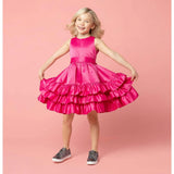 Arabella Frill Satin Party Dress
