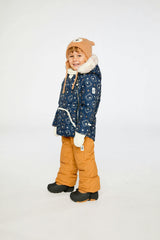 Baby Two Piece Snowsuit Blue Printed Teddy Bears