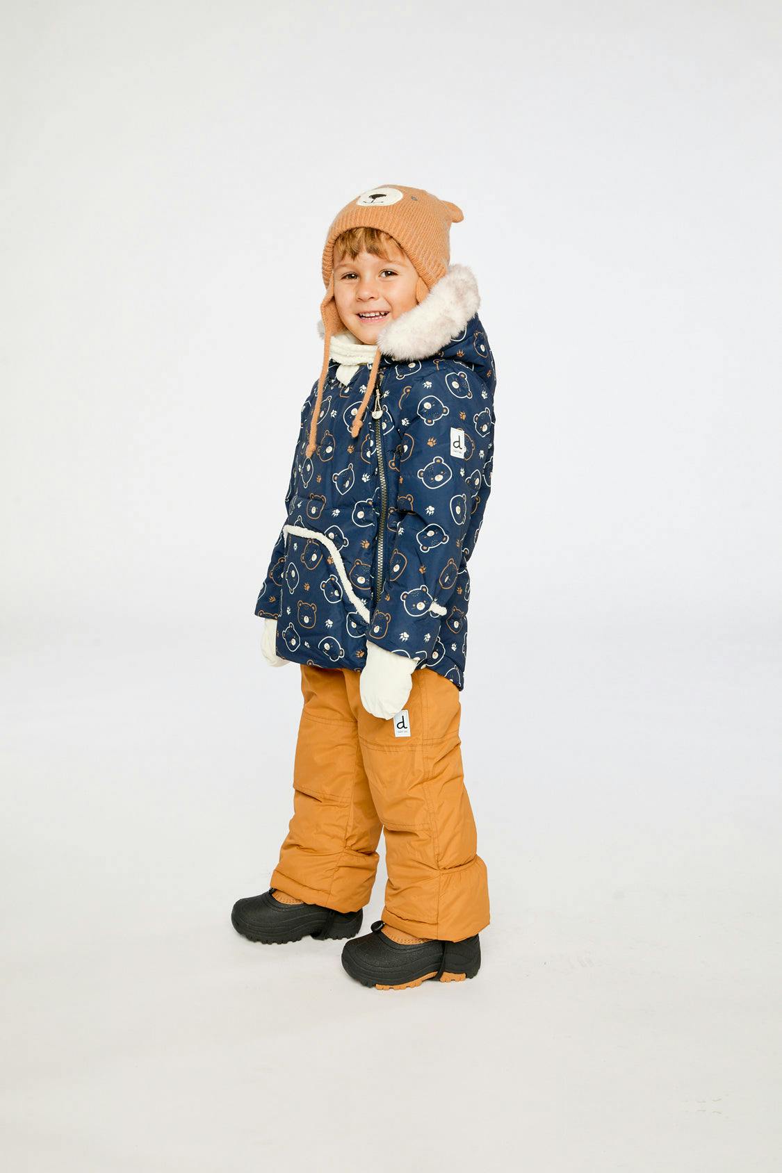 Baby Two Piece Snowsuit Blue Printed Teddy Bears