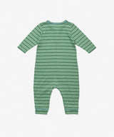 Campbell Romper, Sage Fine Stripe