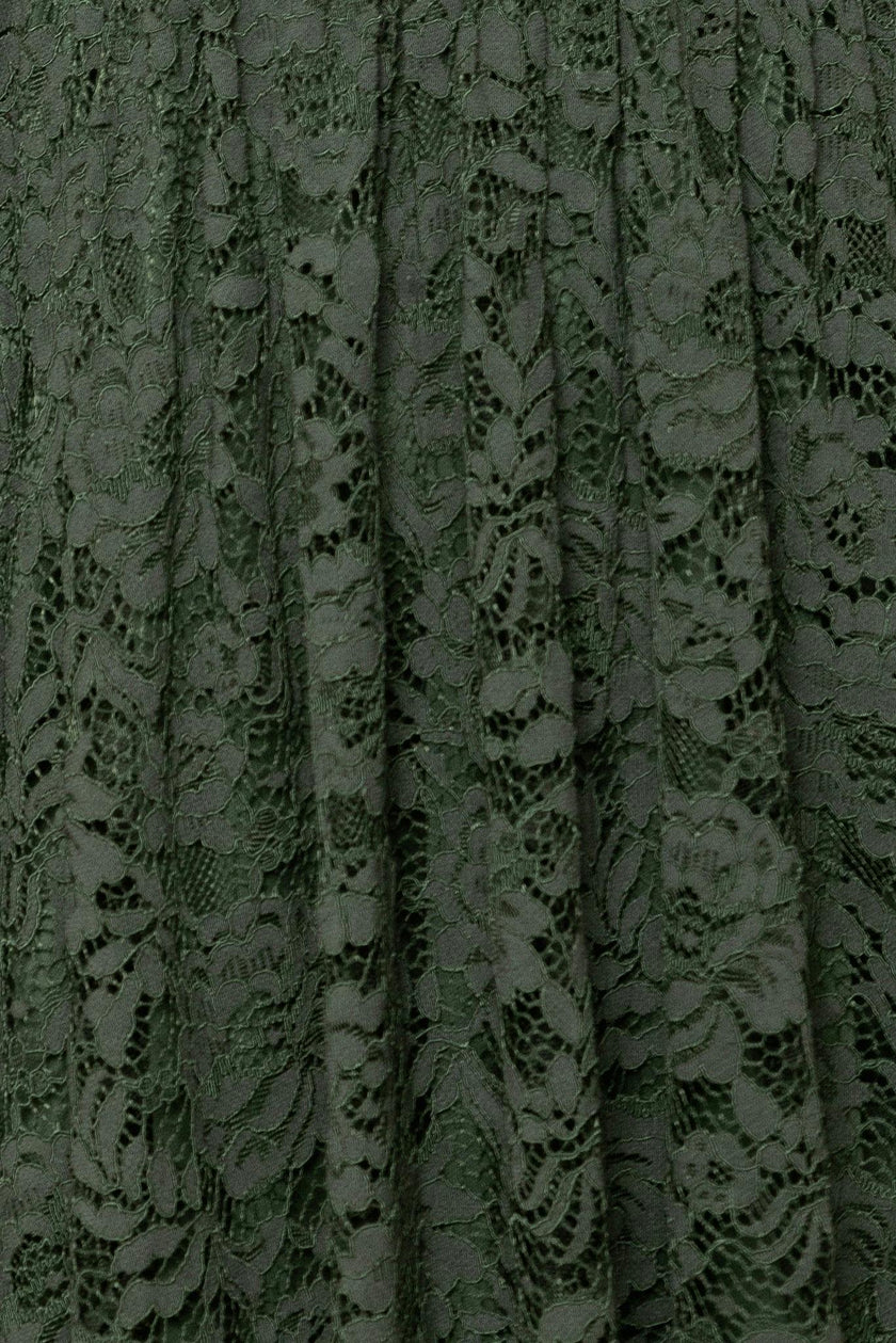 Penny Tank Midi Dress in Green Lace