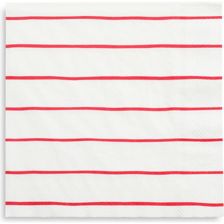 Candy Apple Frenchie Striped Large Napkins