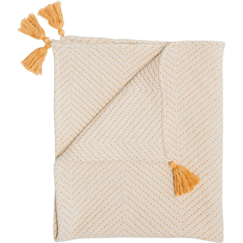 Marigold Chevron Blanket