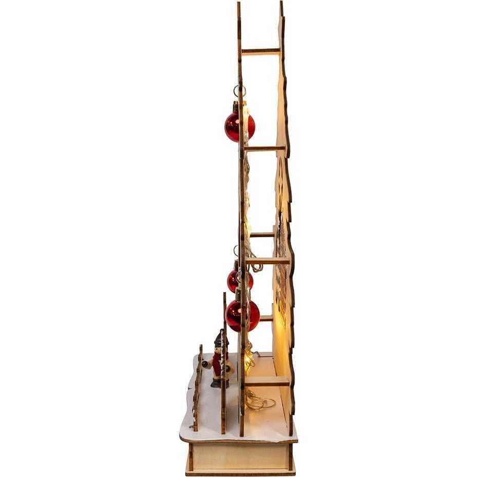 13-Inch Battery Operated LED Lighted Tree With Village Scene Table Piece
