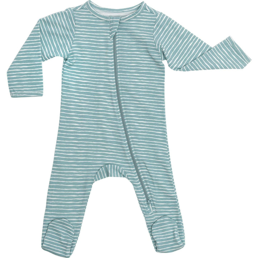 Zipped Long Sleeve Footed Onesie
