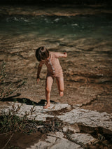 Short Sleeve Rashguard Swimsuit | UPF + Recycled - Sienna Gingham