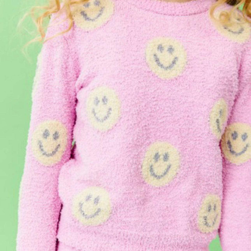 Pinky Fuzzy Smiley Emoji  Set