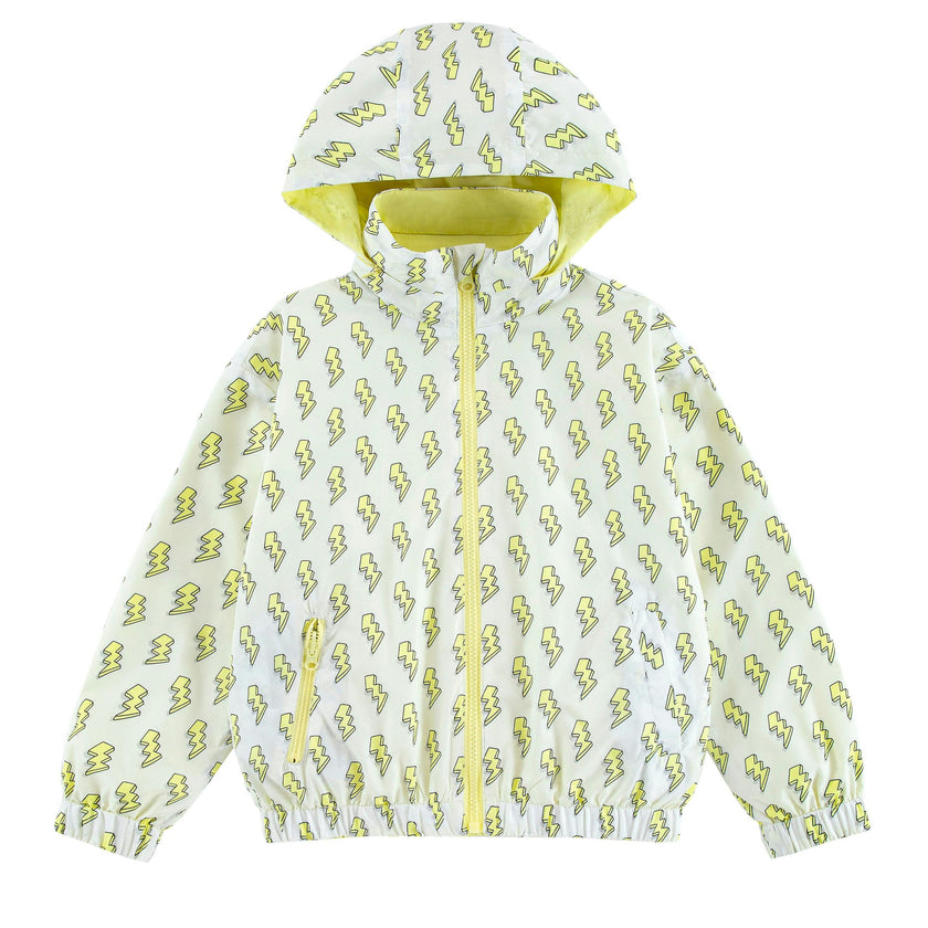 Max Reversible Rain Jacket Windbreaker, Yellow Lightning