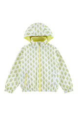 Max Reversible Rain Jacket Windbreaker, Yellow Lightning