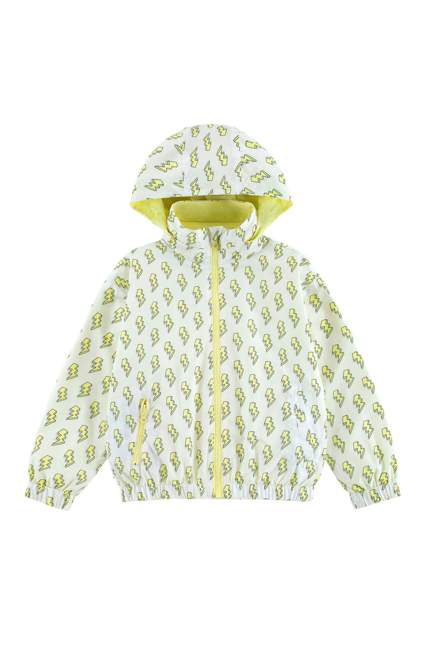 Max Reversible Rain Jacket Windbreaker, Yellow Lightning