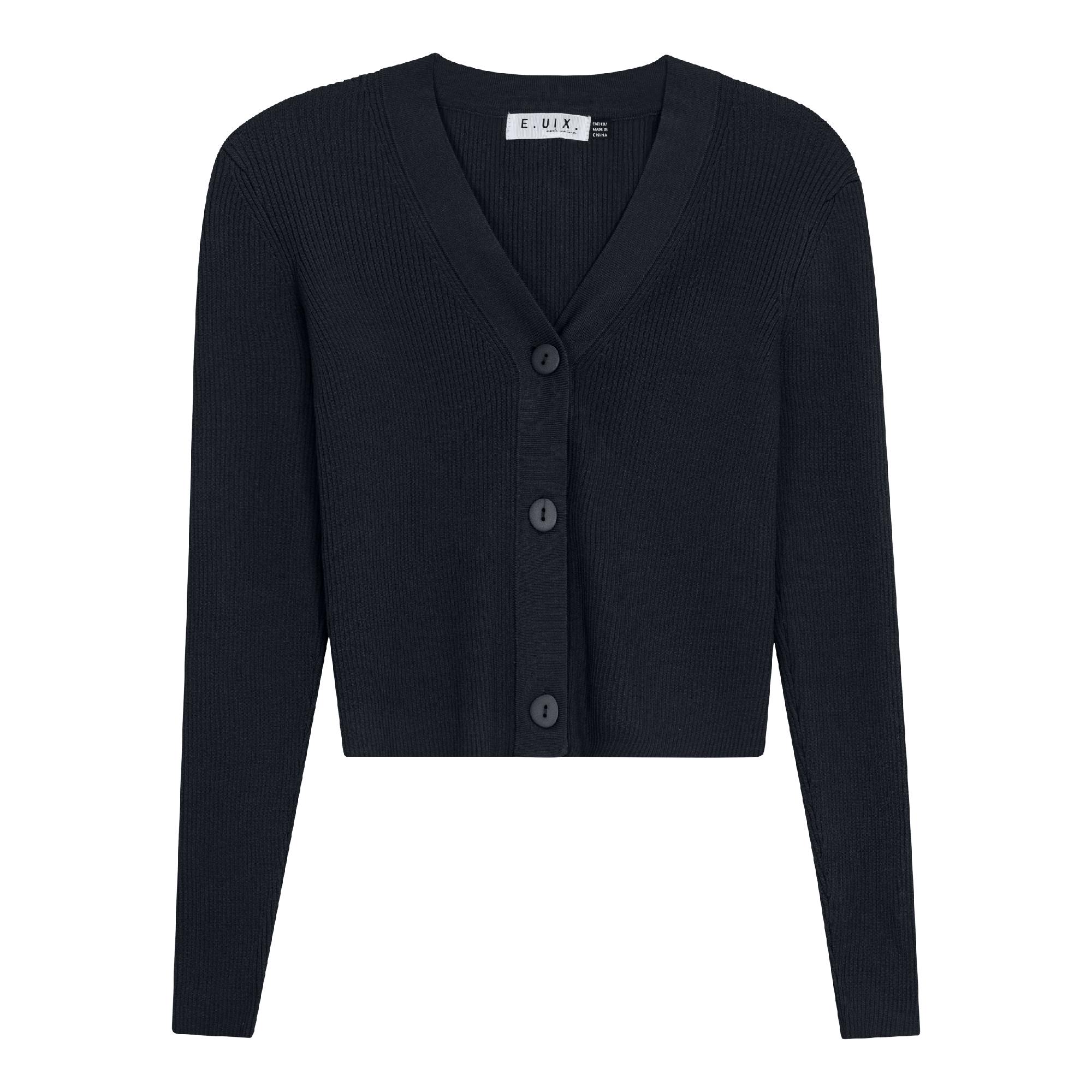 Cropped Ribbed Cardigan