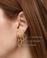 Gold Drop Earrings - Ash Double Mini