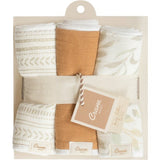 Willow 3-pc. Newborn Burp Cloth Set (Copper/Leaf)