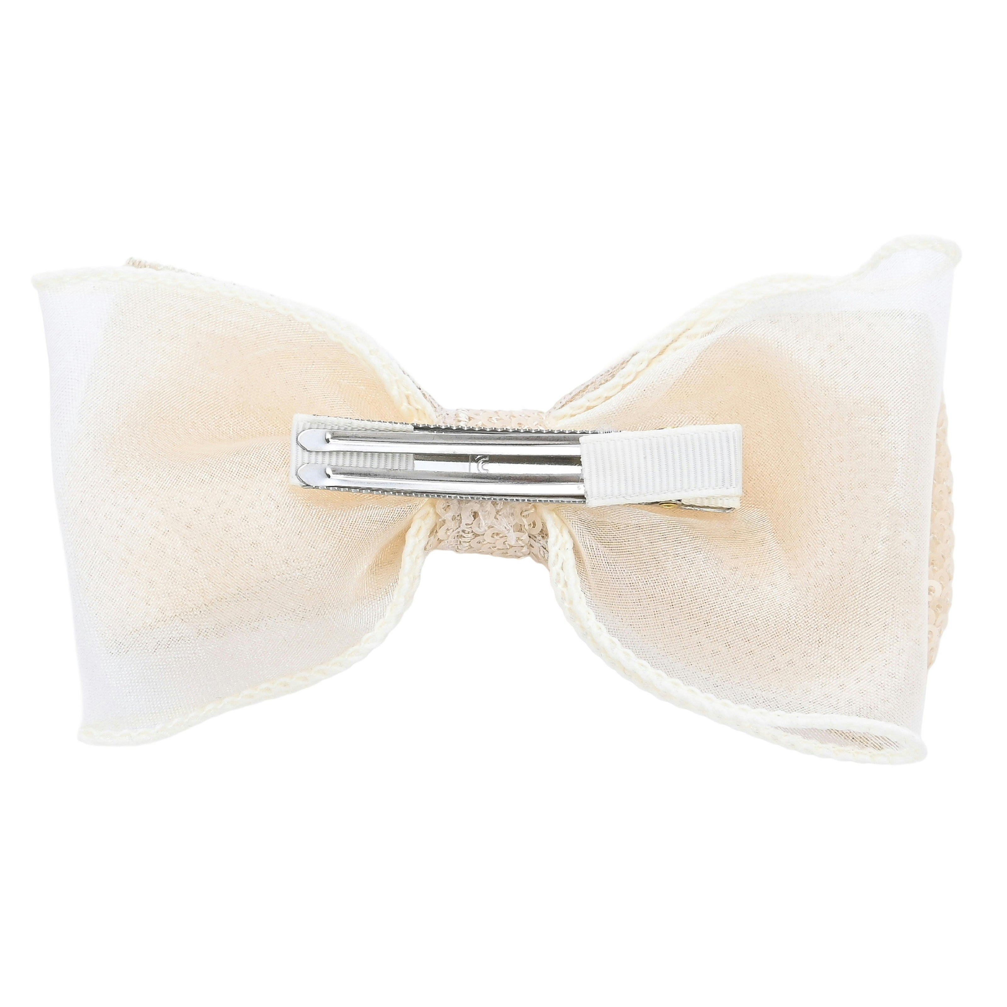 Multicolor Sequin Bow Clip Set