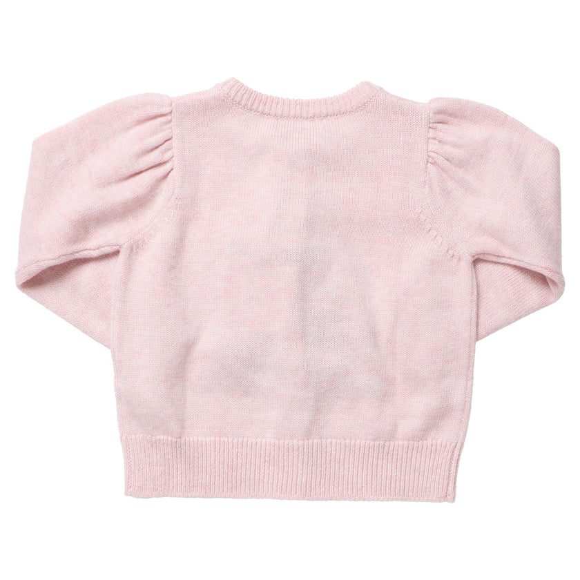 Girls Constance Sweater - Tree Bows