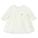 Ivory Embroidered Tulle Dress