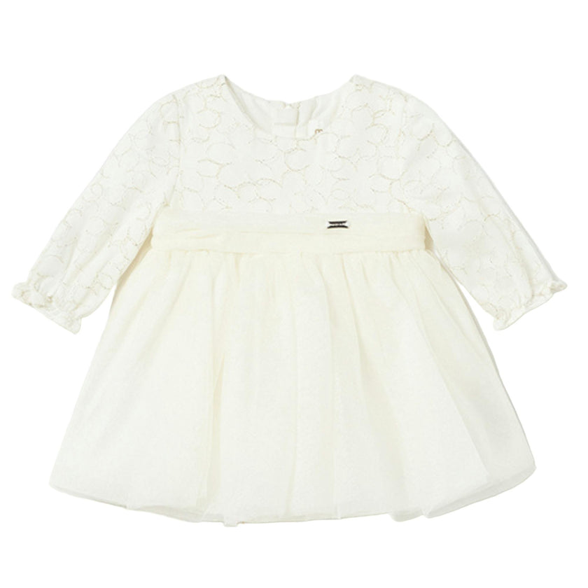 Ivory Embroidered Tulle Dress