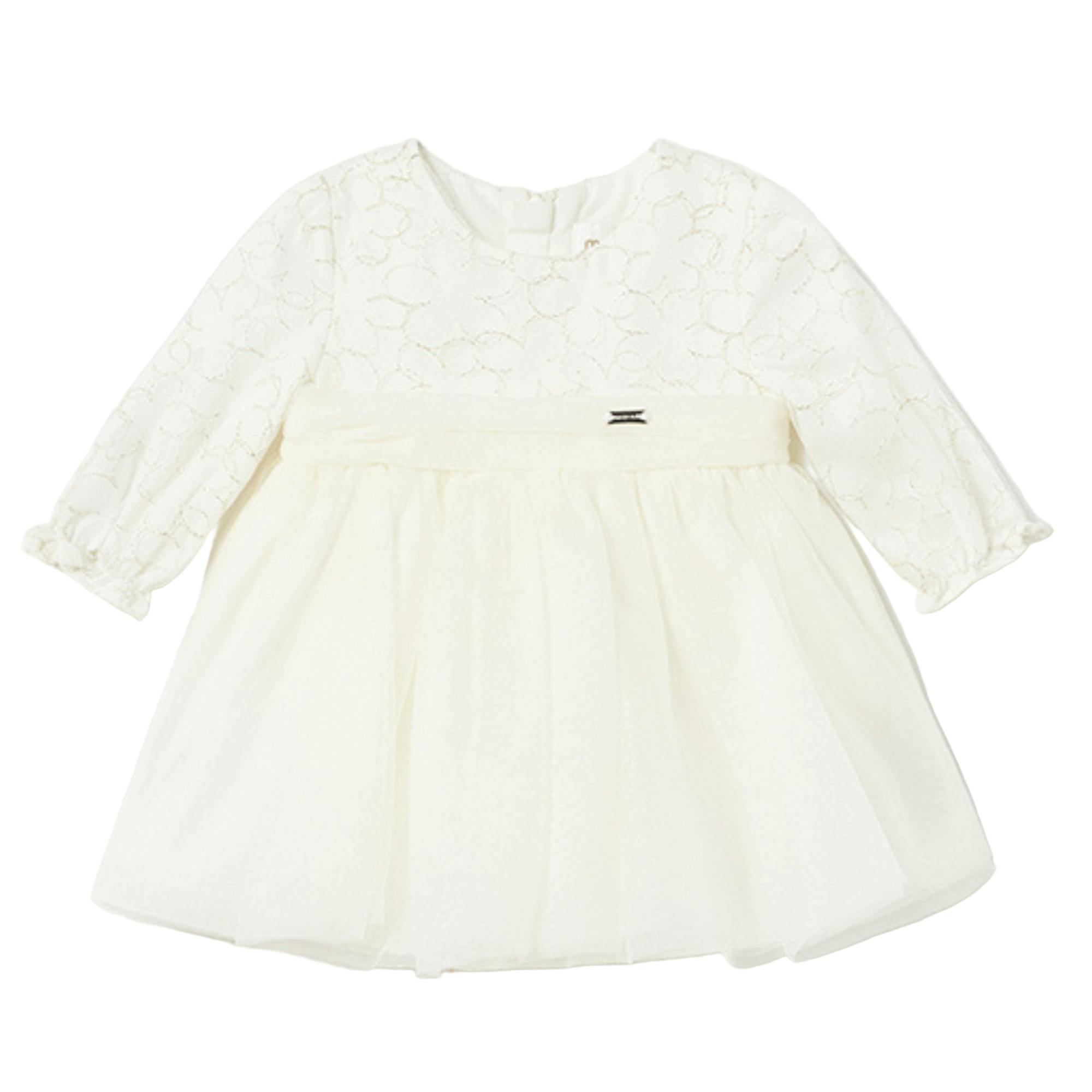 Ivory Embroidered Tulle Dress