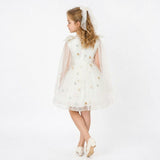 Stardust Embroidered White Tulle Party Dress