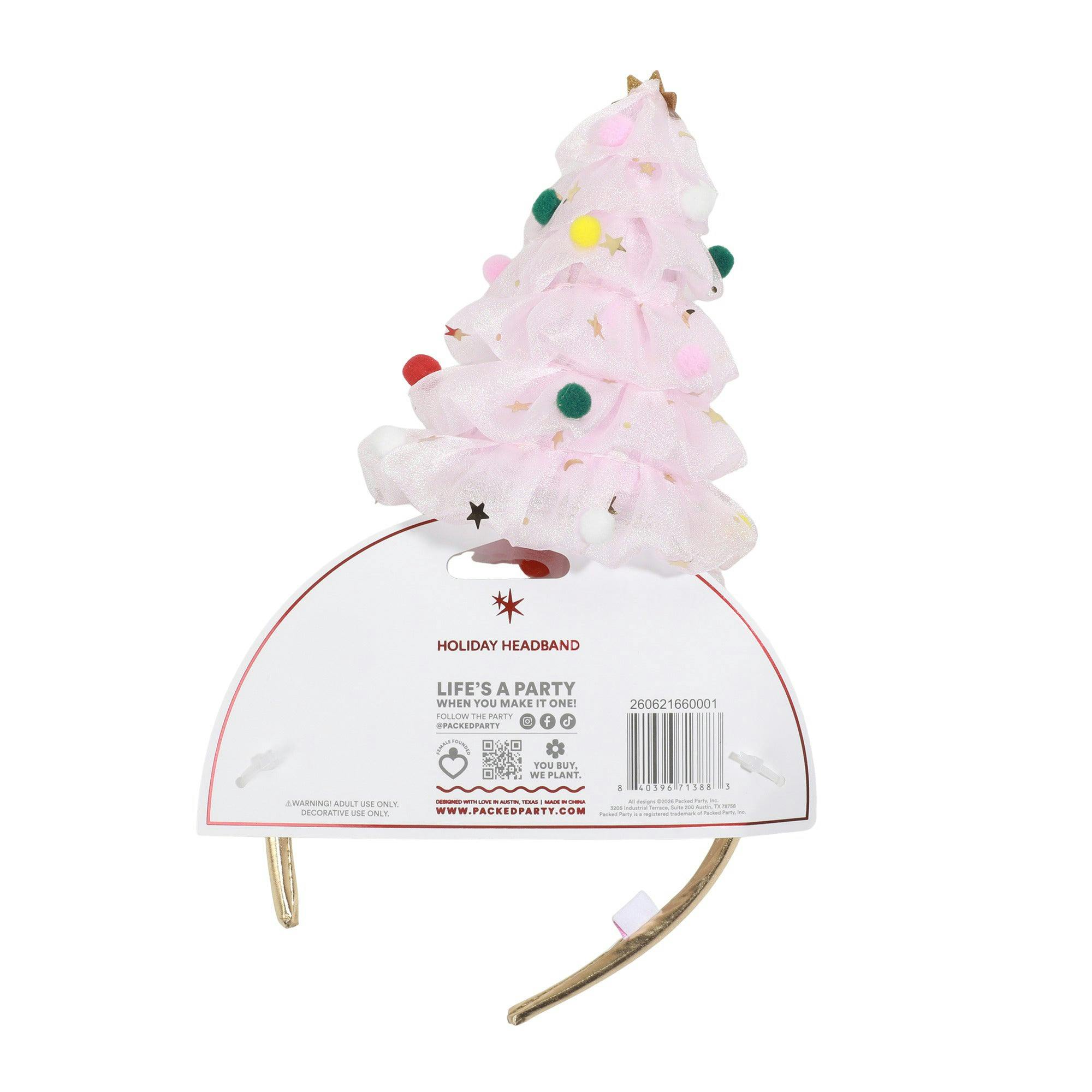 Packed Party Tree Tulle Headband Pink Party