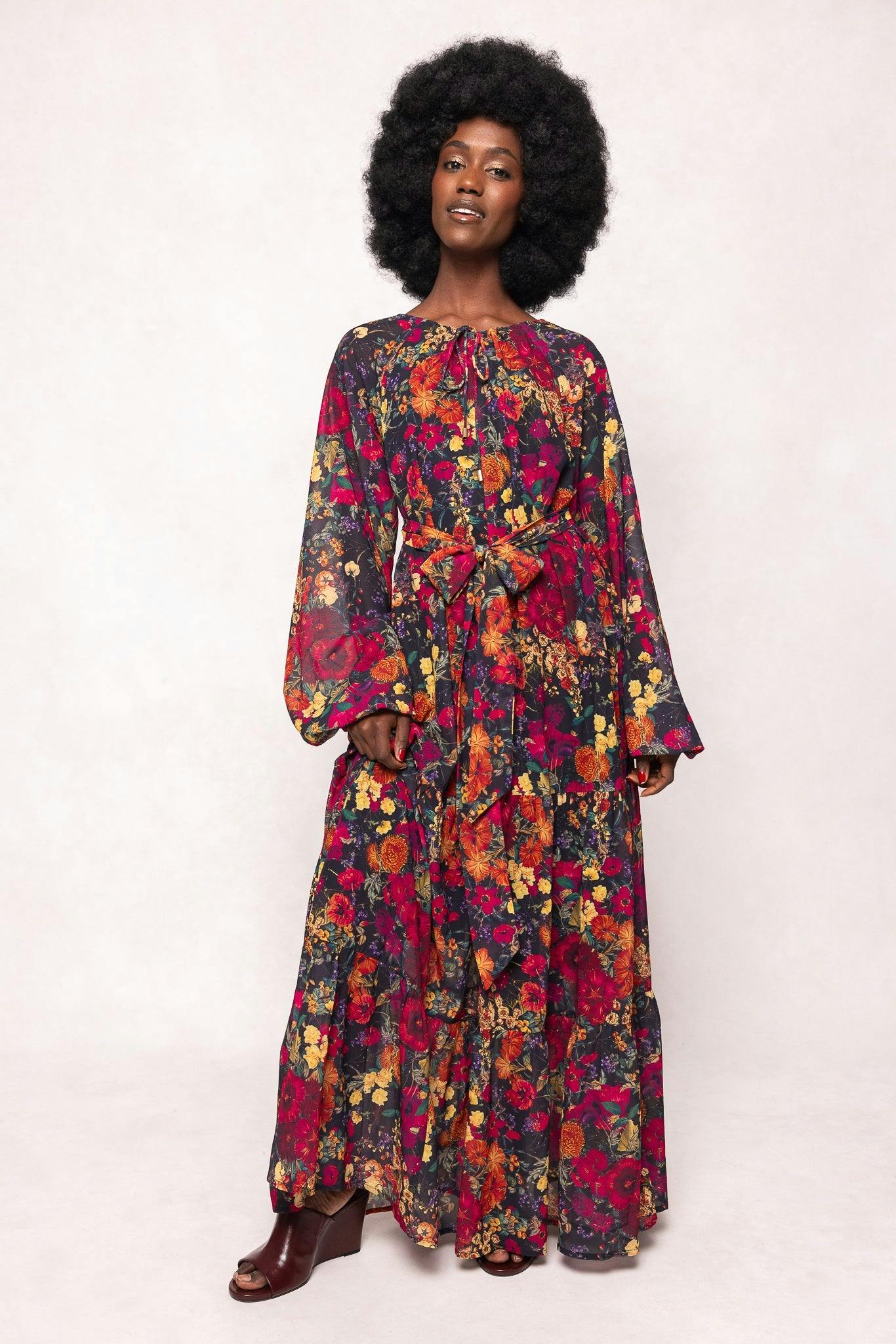 Imogen Dress in Night Garden