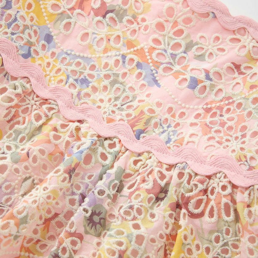 Alanna Frill Embroidered Maxi Dress