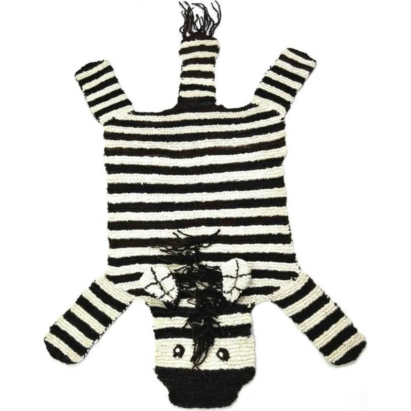 Organic Wool Play Mat + Nursery Rug  | Zebra