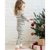 2 Piece Long Sleeve Jammie Set Basket / Cranberry