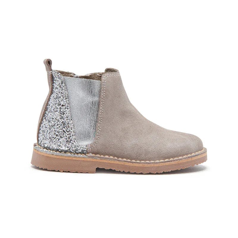 Olivia Glitter & Suede Chelsea Boots