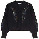 Embroidered Cropped Cardigan