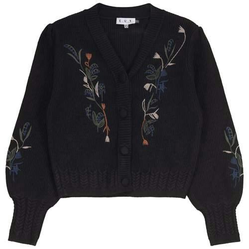 Embroidered Cropped Cardigan