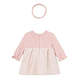 Pink Colorblock Jersey Dress & Headband
