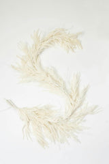 All Aglow - Pre-Lit White Norfolk Pine Christmas Mantel Garland Winter Table Runner